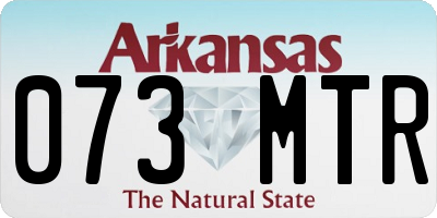 AR license plate 073MTR