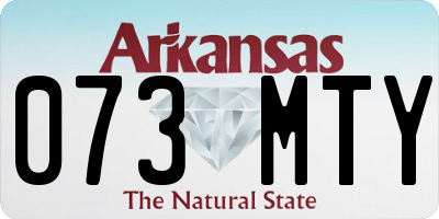AR license plate 073MTY