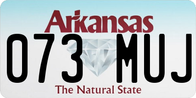 AR license plate 073MUJ