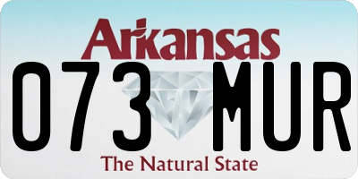 AR license plate 073MUR