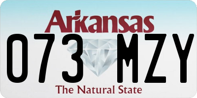 AR license plate 073MZY