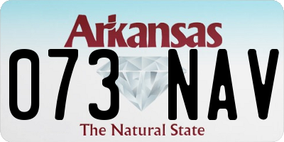 AR license plate 073NAV