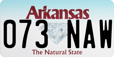 AR license plate 073NAW