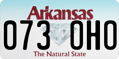 AR license plate 073OHO