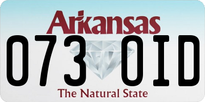 AR license plate 073OID