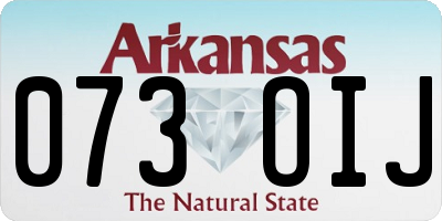 AR license plate 073OIJ