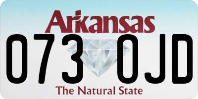 AR license plate 073OJD