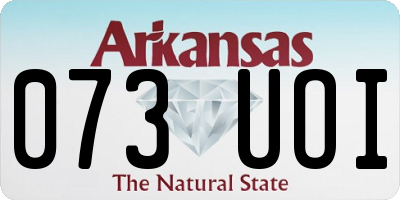 AR license plate 073UOI