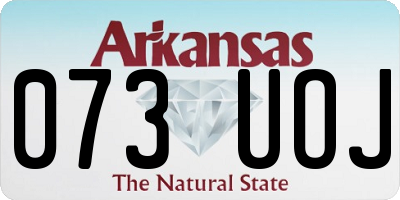 AR license plate 073UOJ