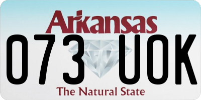 AR license plate 073UOK