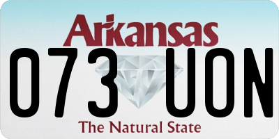 AR license plate 073UON