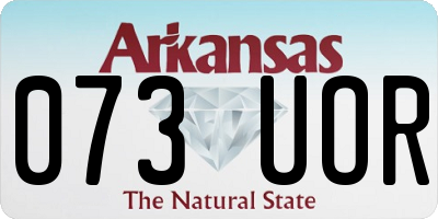 AR license plate 073UOR