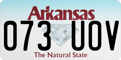 AR license plate 073UOV
