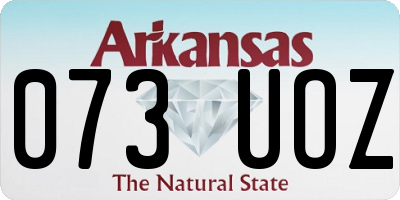 AR license plate 073UOZ
