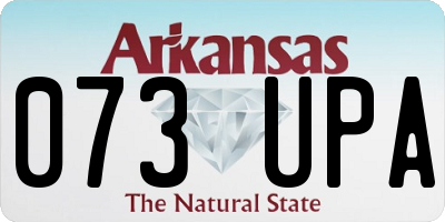 AR license plate 073UPA