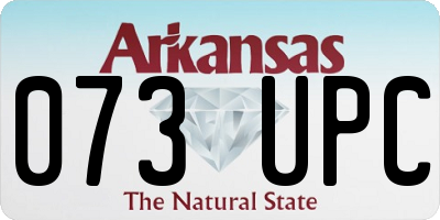 AR license plate 073UPC