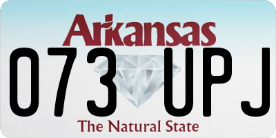 AR license plate 073UPJ