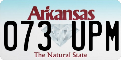 AR license plate 073UPM