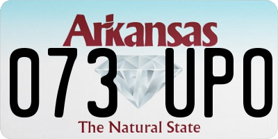 AR license plate 073UPO