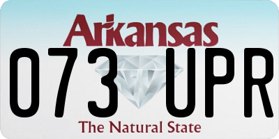 AR license plate 073UPR