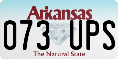 AR license plate 073UPS