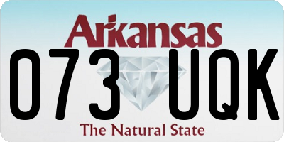 AR license plate 073UQK