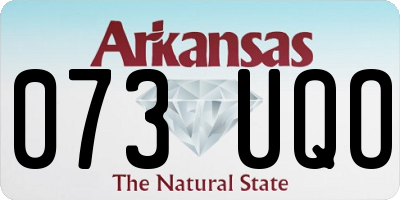 AR license plate 073UQO