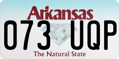 AR license plate 073UQP