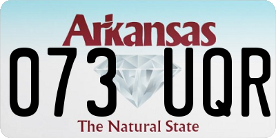 AR license plate 073UQR