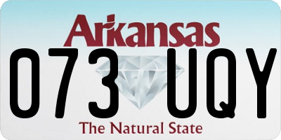 AR license plate 073UQY