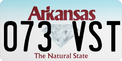 AR license plate 073VST