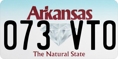 AR license plate 073VTO