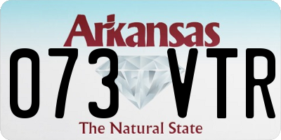 AR license plate 073VTR