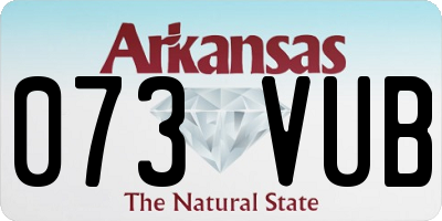 AR license plate 073VUB
