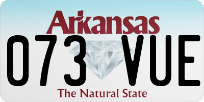 AR license plate 073VUE