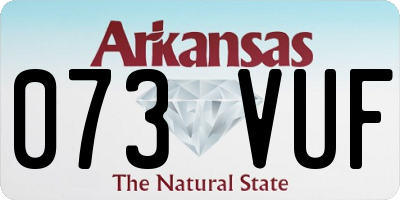 AR license plate 073VUF