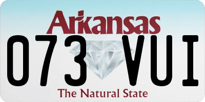 AR license plate 073VUI