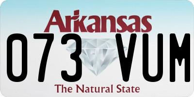 AR license plate 073VUM