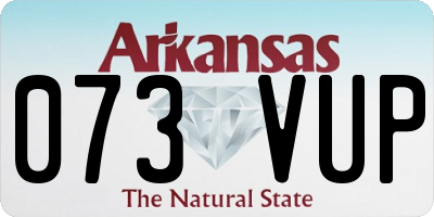 AR license plate 073VUP