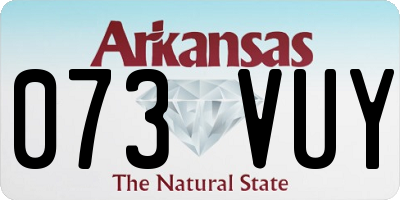 AR license plate 073VUY