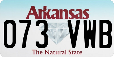 AR license plate 073VWB