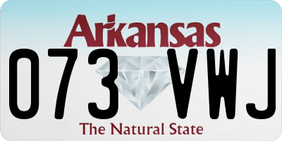AR license plate 073VWJ