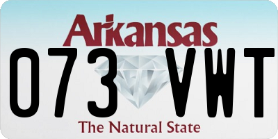 AR license plate 073VWT