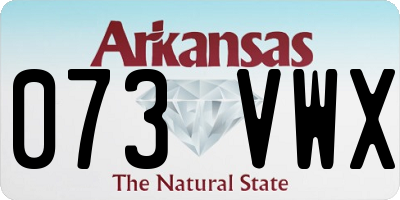 AR license plate 073VWX