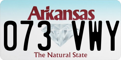 AR license plate 073VWY