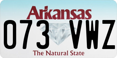 AR license plate 073VWZ