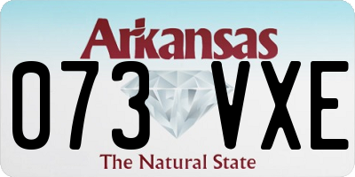 AR license plate 073VXE