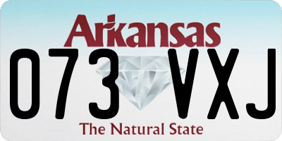 AR license plate 073VXJ