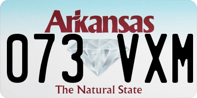 AR license plate 073VXM