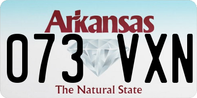 AR license plate 073VXN